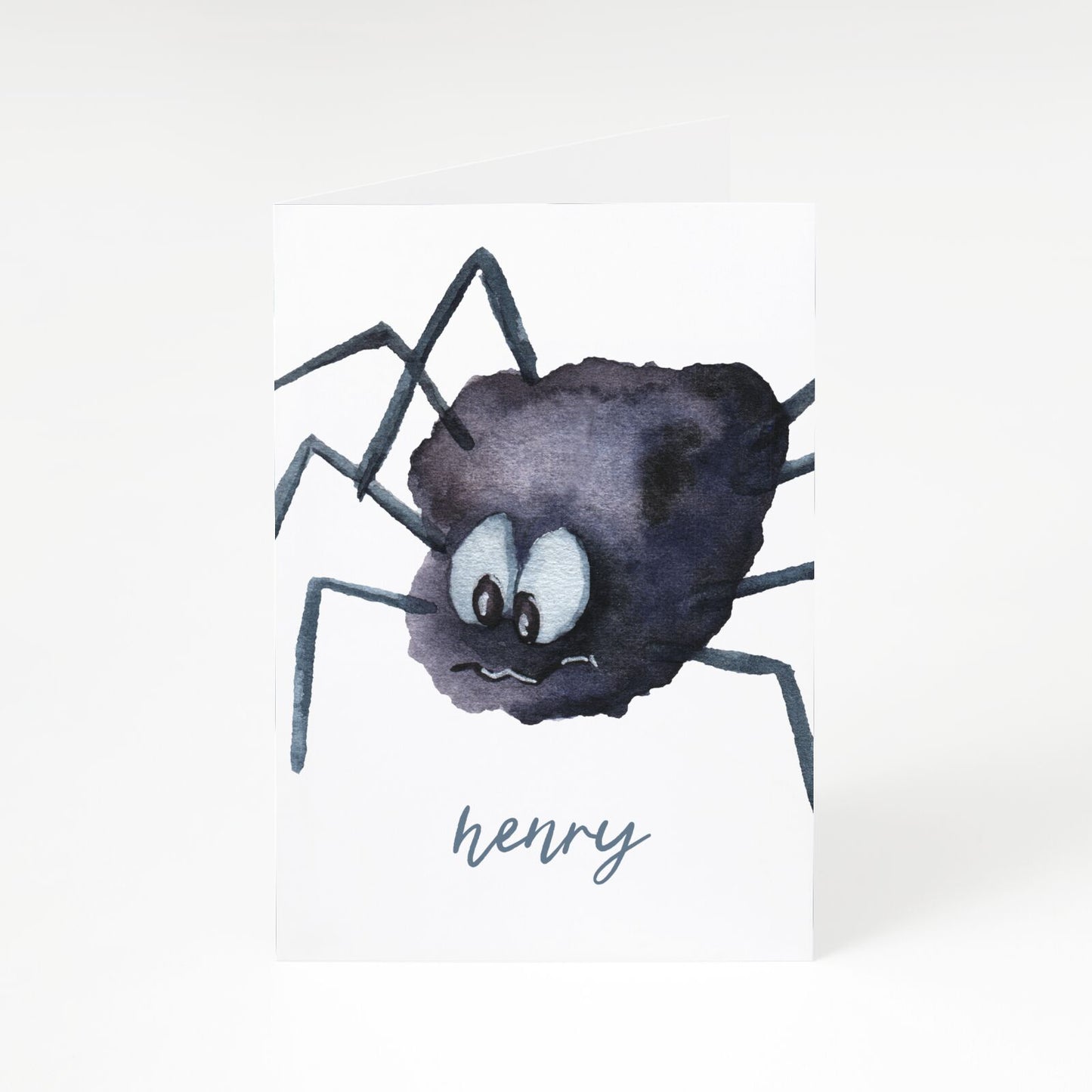 Scared Spider Personalised A5 Greetings Card