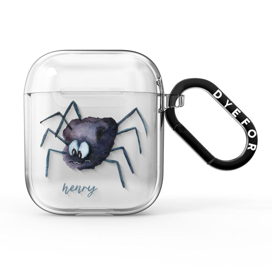 Scared Spider Personalised AirPods Clear Case
