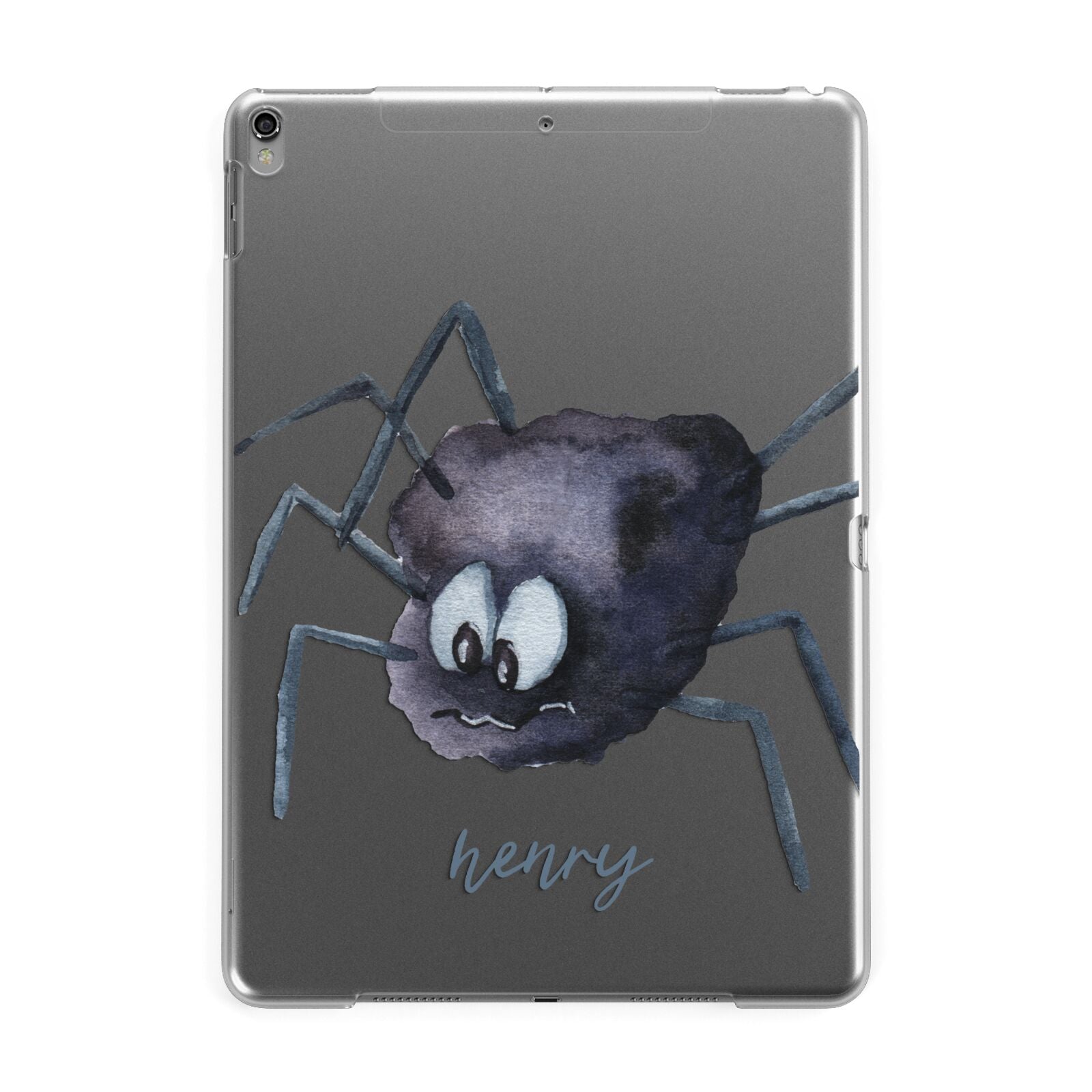 Scared Spider Personalised Apple iPad Grey Case