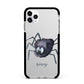 Scared Spider Personalised Apple iPhone 11 Pro Max in Silver with Black Impact Case