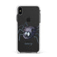 Scared Spider Personalised Apple iPhone Xs Max Impact Case White Edge on Black Phone
