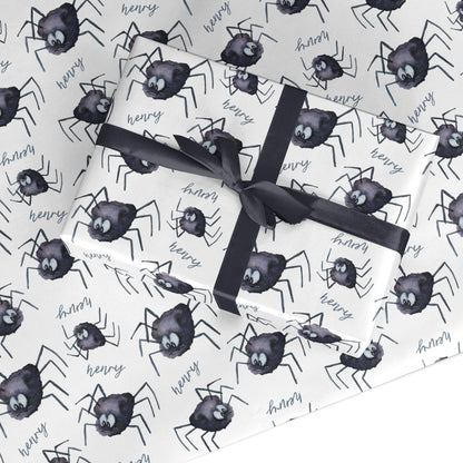 Scared Spider Personalised Custom Wrapping Paper