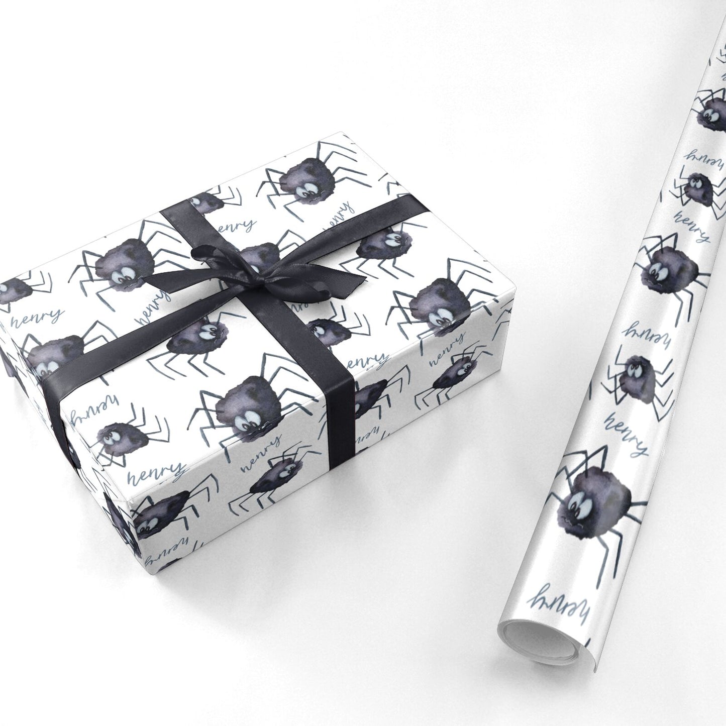 Scared Spider Personalised Personalised Wrapping Paper