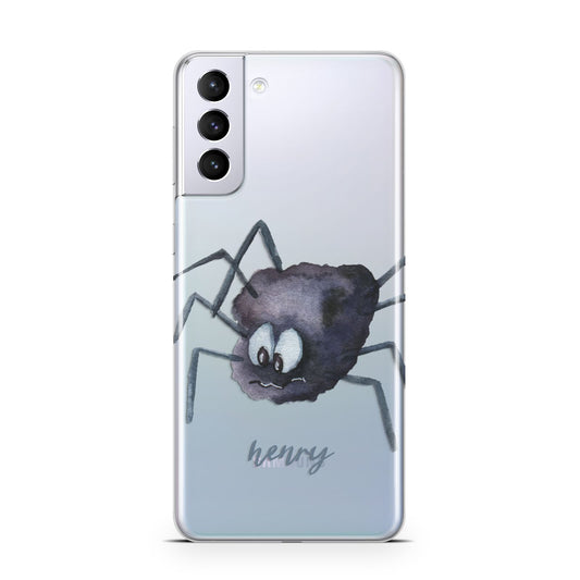 Scared Spider Personalised Samsung S21 Plus Phone Case