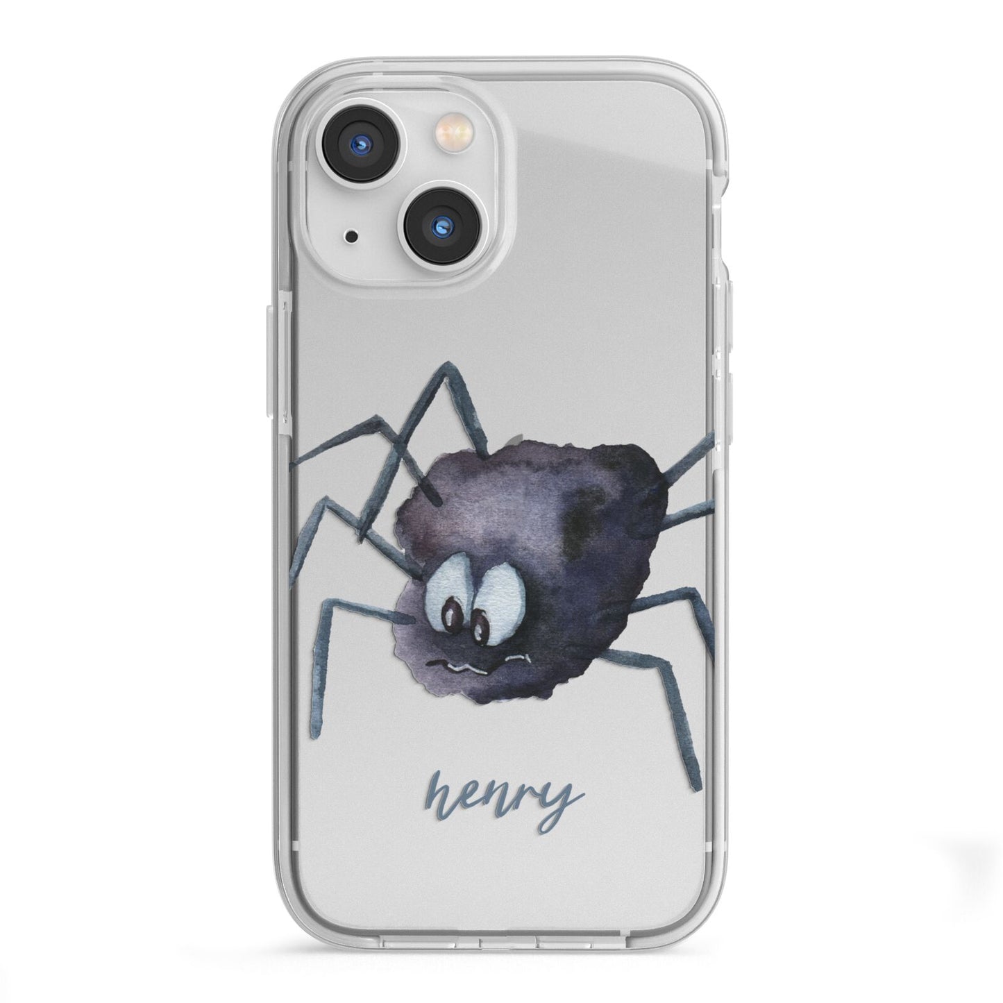 Scared Spider Personalised iPhone 13 Mini TPU Impact Case with White Edges