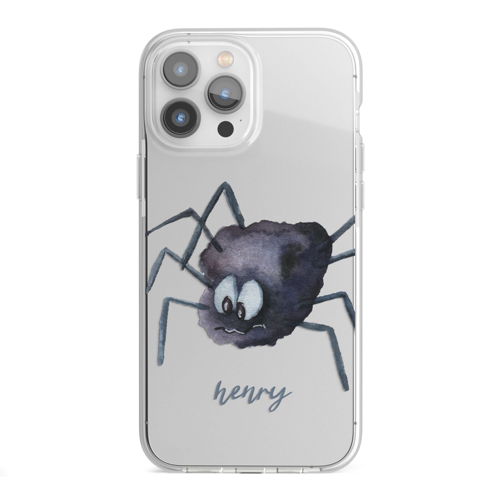 Scared Spider Personalised iPhone 13 Pro Max TPU Impact Case with White Edges