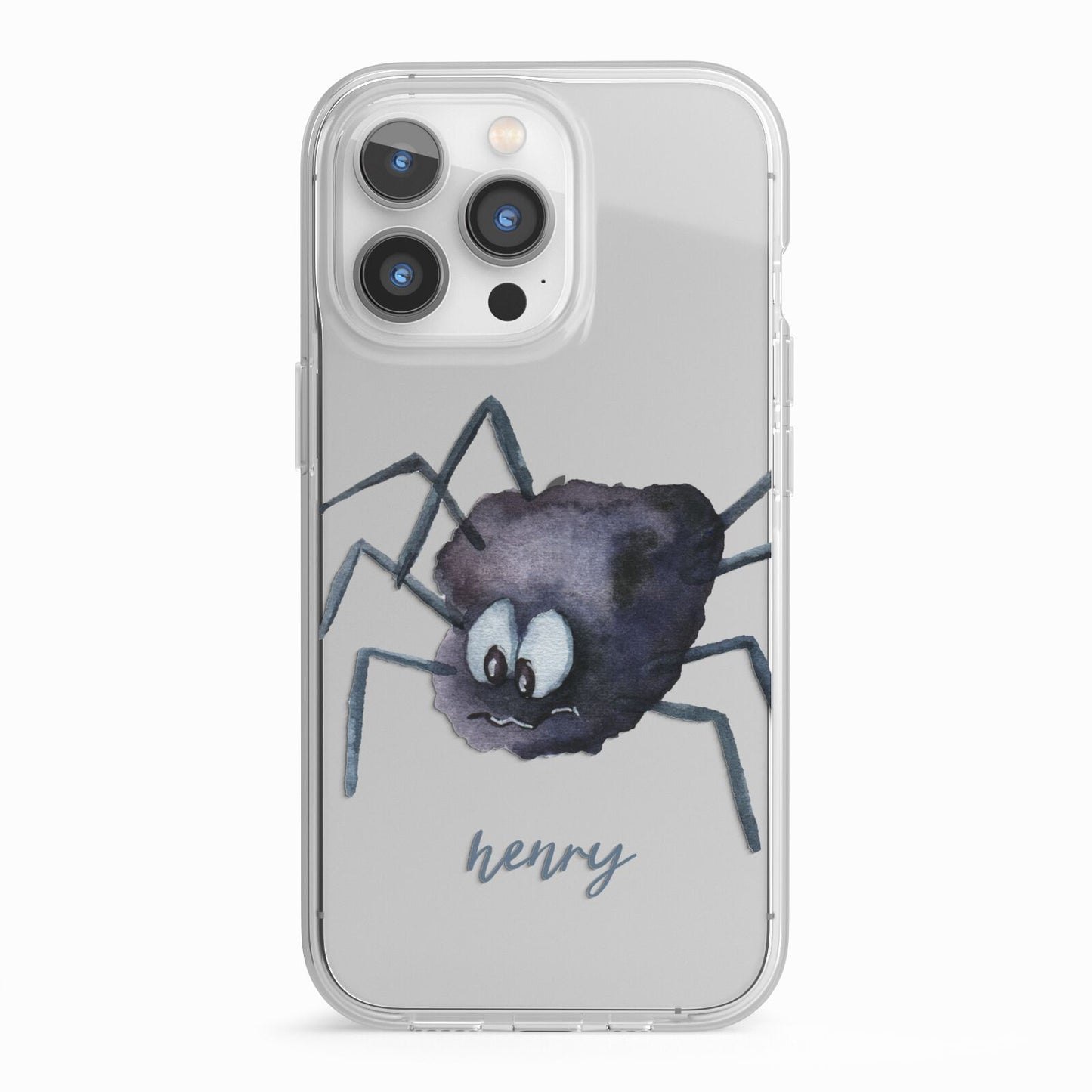 Scared Spider Personalised iPhone 13 Pro TPU Impact Case with White Edges