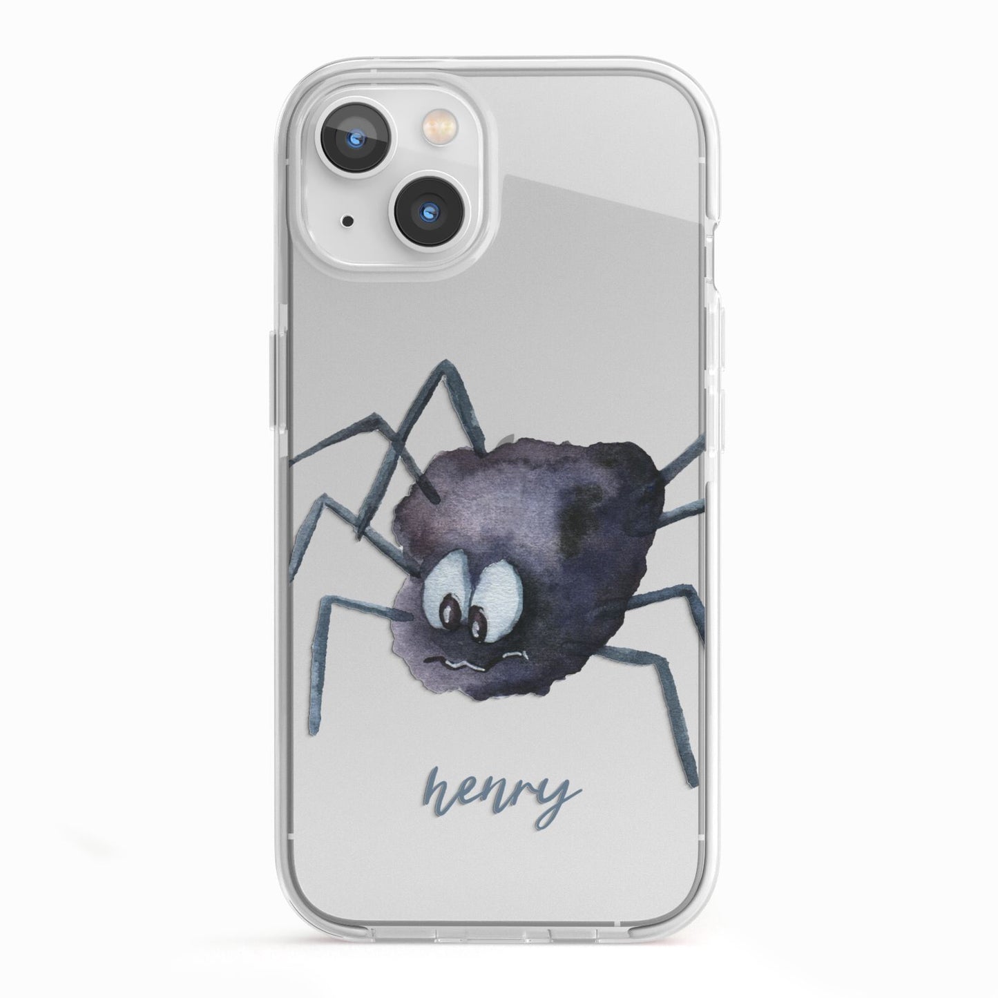 Scared Spider Personalised iPhone 13 TPU Impact Case with White Edges