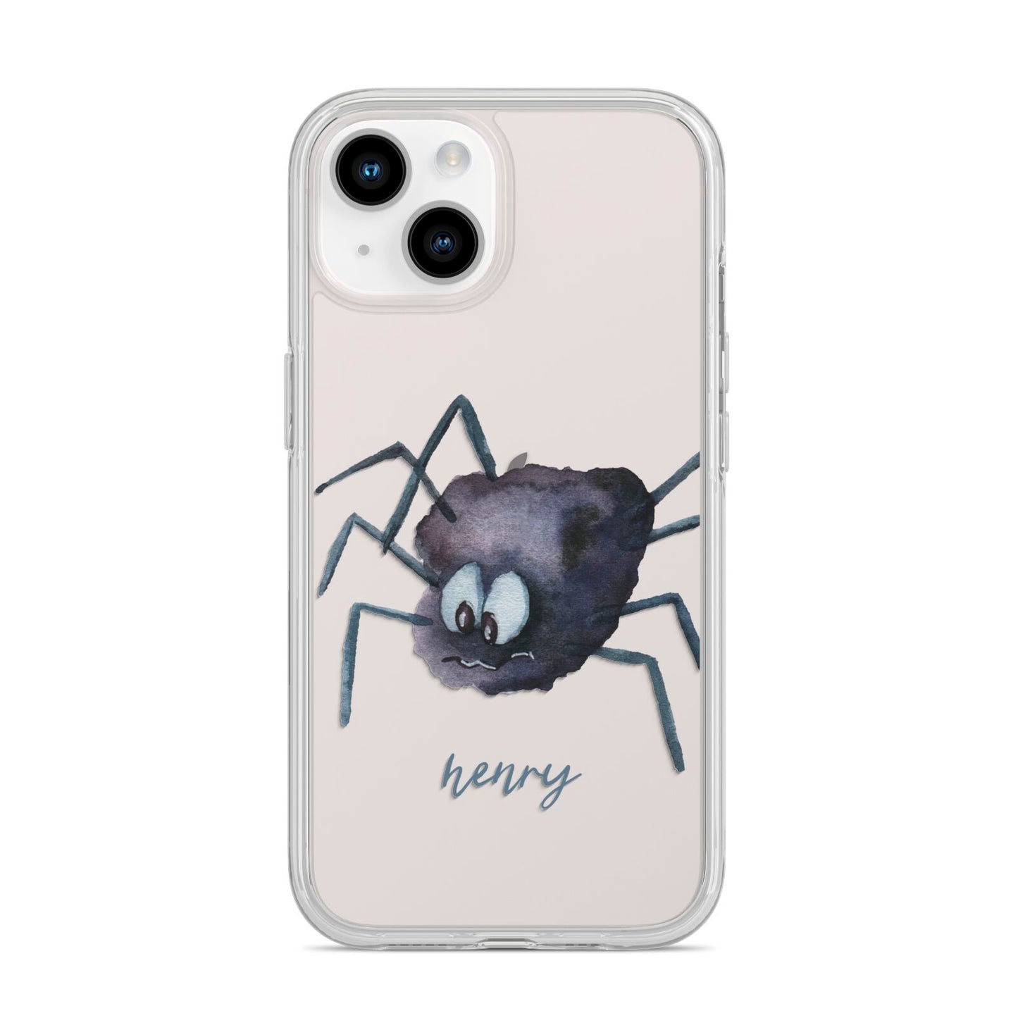 Scared Spider Personalised iPhone 14 Clear Tough Case Starlight