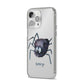 Scared Spider Personalised iPhone 14 Pro Max Clear Tough Case Silver Angled Image