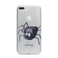 Scared Spider Personalised iPhone 7 Plus Bumper Case on Silver iPhone