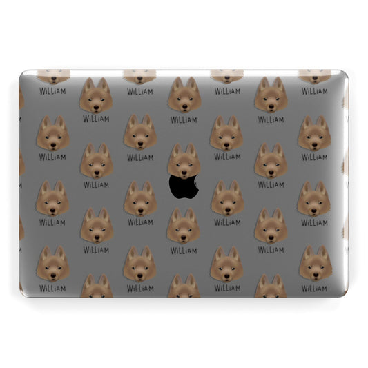 Schipperke Icon with Name Apple MacBook Case