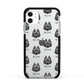 Schipperke Icon with Name Apple iPhone 11 in White with Black Impact Case