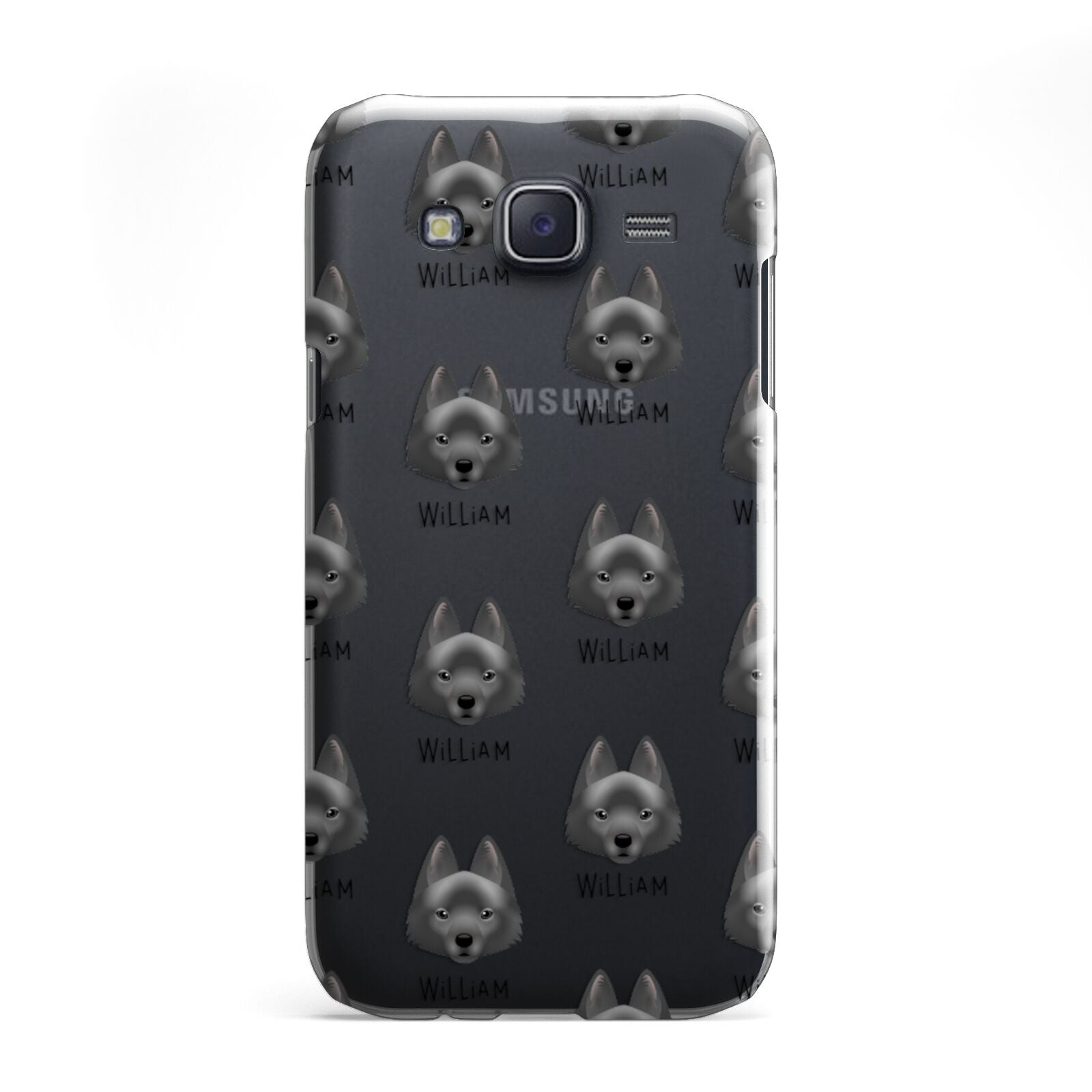 Schipperke Icon with Name Samsung Galaxy J5 Case