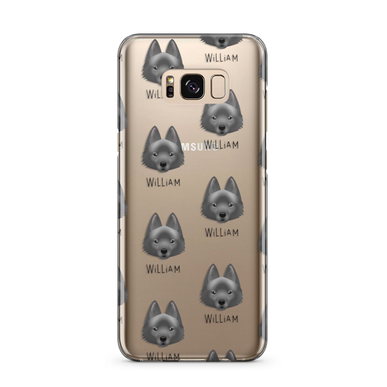 Schipperke Icon with Name Samsung Galaxy S8 Plus Case