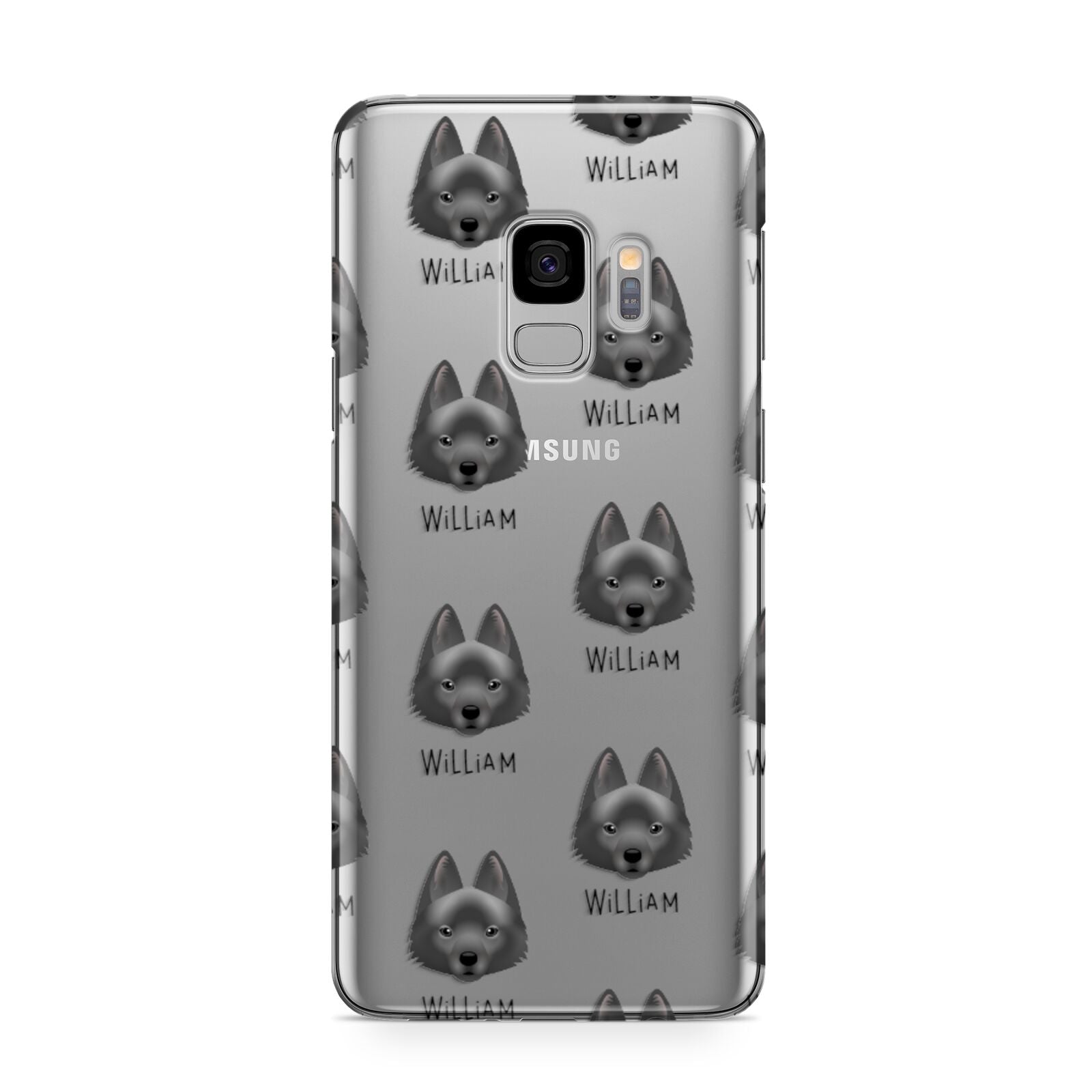 Schipperke Icon with Name Samsung Galaxy S9 Case