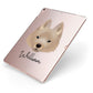Schipperke Personalised Apple iPad Case on Rose Gold iPad Side View