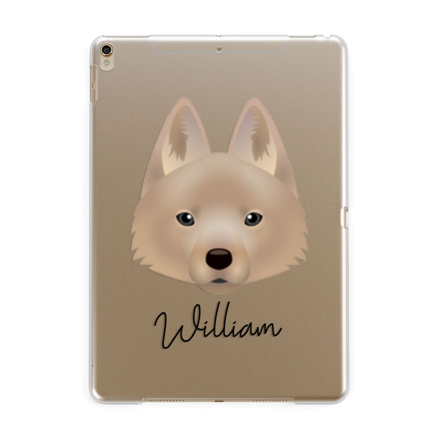 Schipperke Personalised Apple iPad Gold Case
