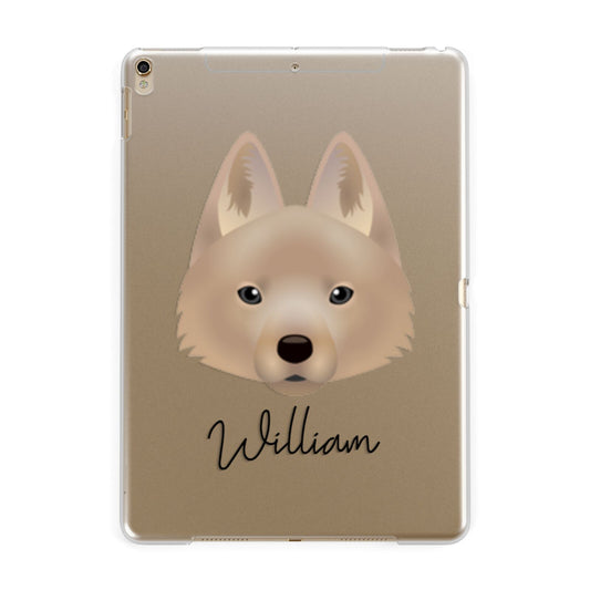 Schipperke Personalised Apple iPad Gold Case
