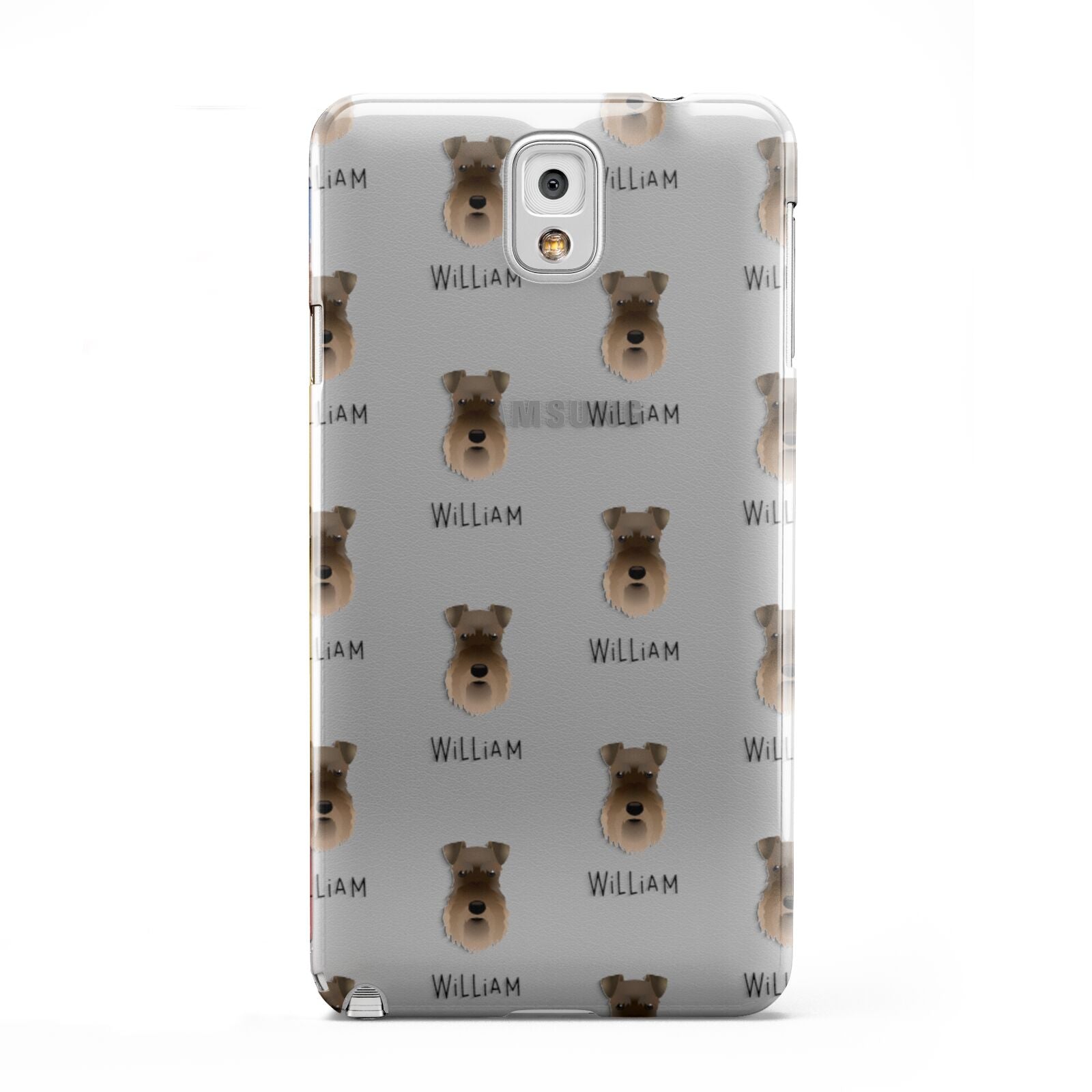 Schnauzer Icon with Name Samsung Galaxy Note 3 Case