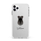 Schnauzer Personalised Apple iPhone 11 Pro Max in Silver with White Impact Case