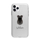 Schnauzer Personalised Apple iPhone 11 Pro in Silver with Bumper Case