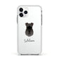 Schnauzer Personalised Apple iPhone 11 Pro in Silver with White Impact Case