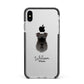 Schnauzer Personalised Apple iPhone Xs Max Impact Case Black Edge on Silver Phone