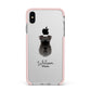 Schnauzer Personalised Apple iPhone Xs Max Impact Case Pink Edge on Silver Phone