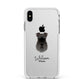 Schnauzer Personalised Apple iPhone Xs Max Impact Case White Edge on Silver Phone