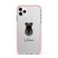 Schnauzer Personalised iPhone 11 Pro Max Impact Pink Edge Case
