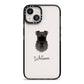 Schnauzer Personalised iPhone 13 Black Impact Case on Silver phone