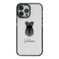 Schnauzer Personalised iPhone 13 Pro Max Black Impact Case on Silver phone