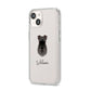 Schnauzer Personalised iPhone 14 Clear Tough Case Starlight Angled Image