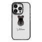 Schnauzer Personalised iPhone 14 Pro Black Impact Case on Silver phone
