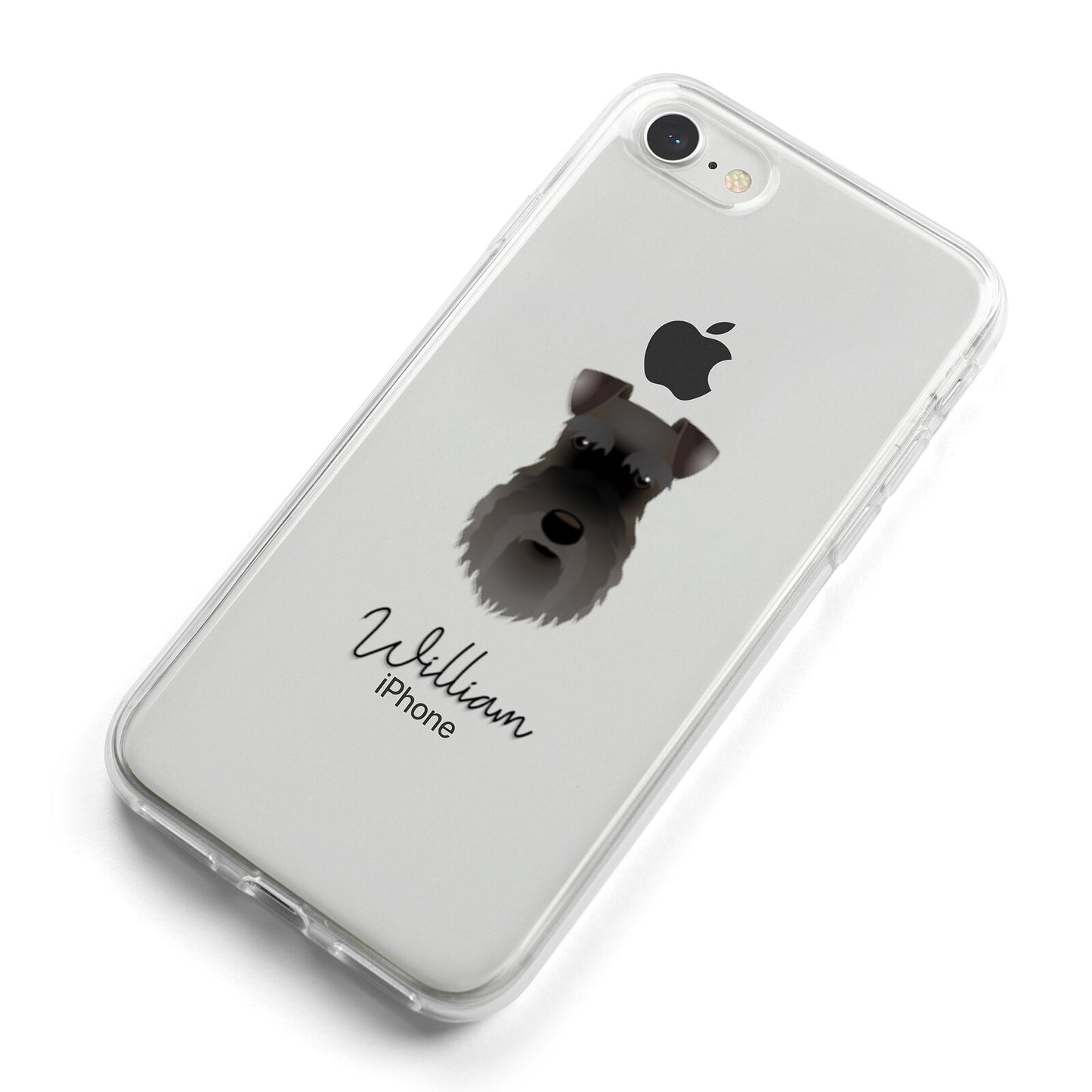 Schnauzer Personalised iPhone 8 Bumper Case on Silver iPhone Alternative Image