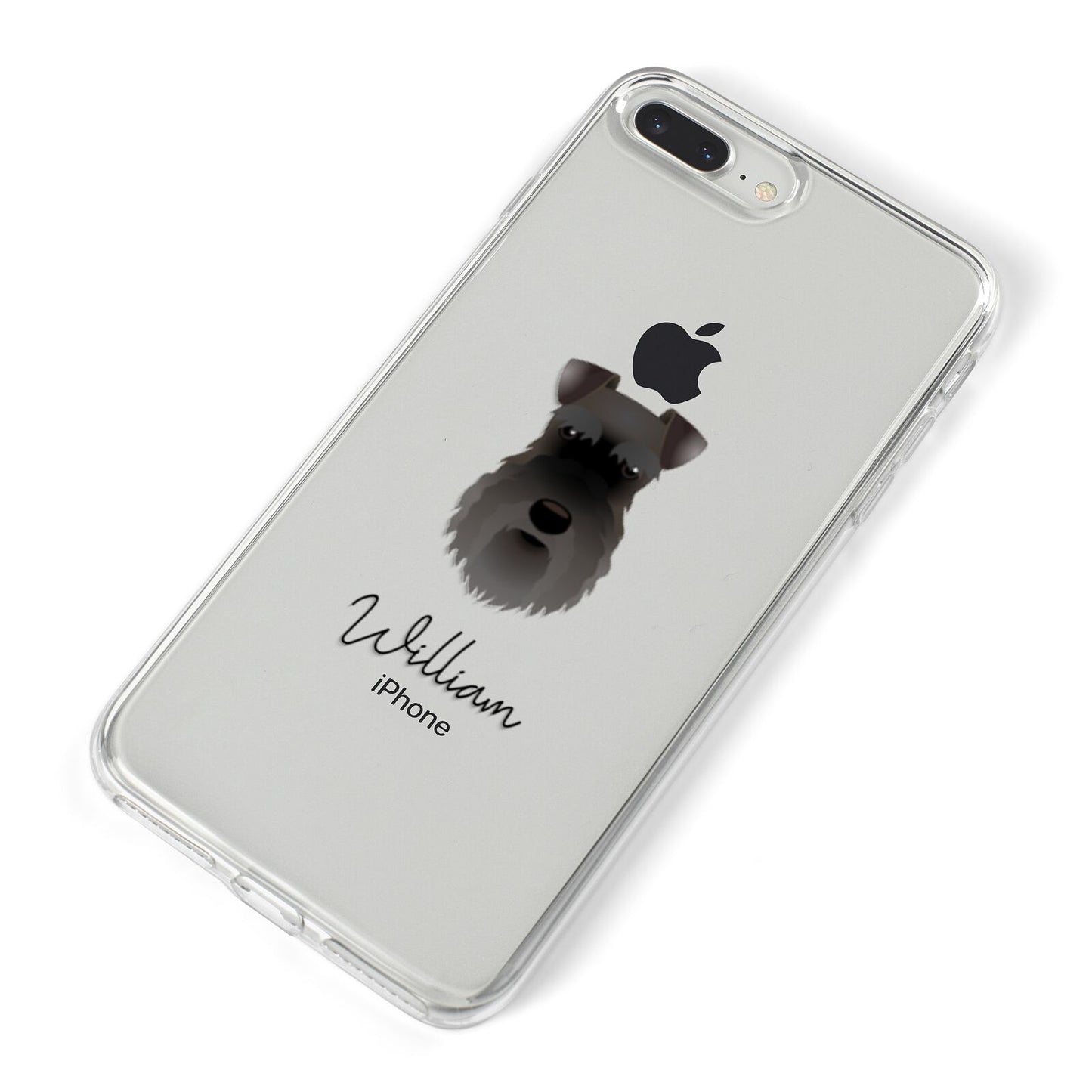Schnauzer Personalised iPhone 8 Plus Bumper Case on Silver iPhone Alternative Image