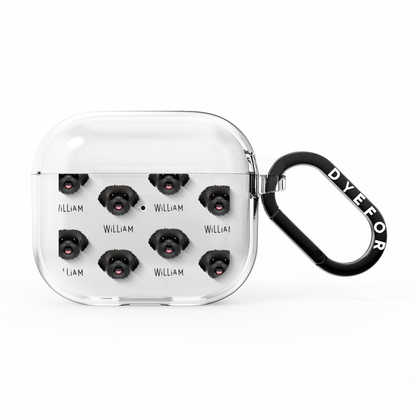 Schnoodle Icon with Name AirPods Clear Case 3rd Gen
