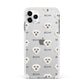 Schnoodle Icon with Name Apple iPhone 11 Pro Max in Silver with White Impact Case
