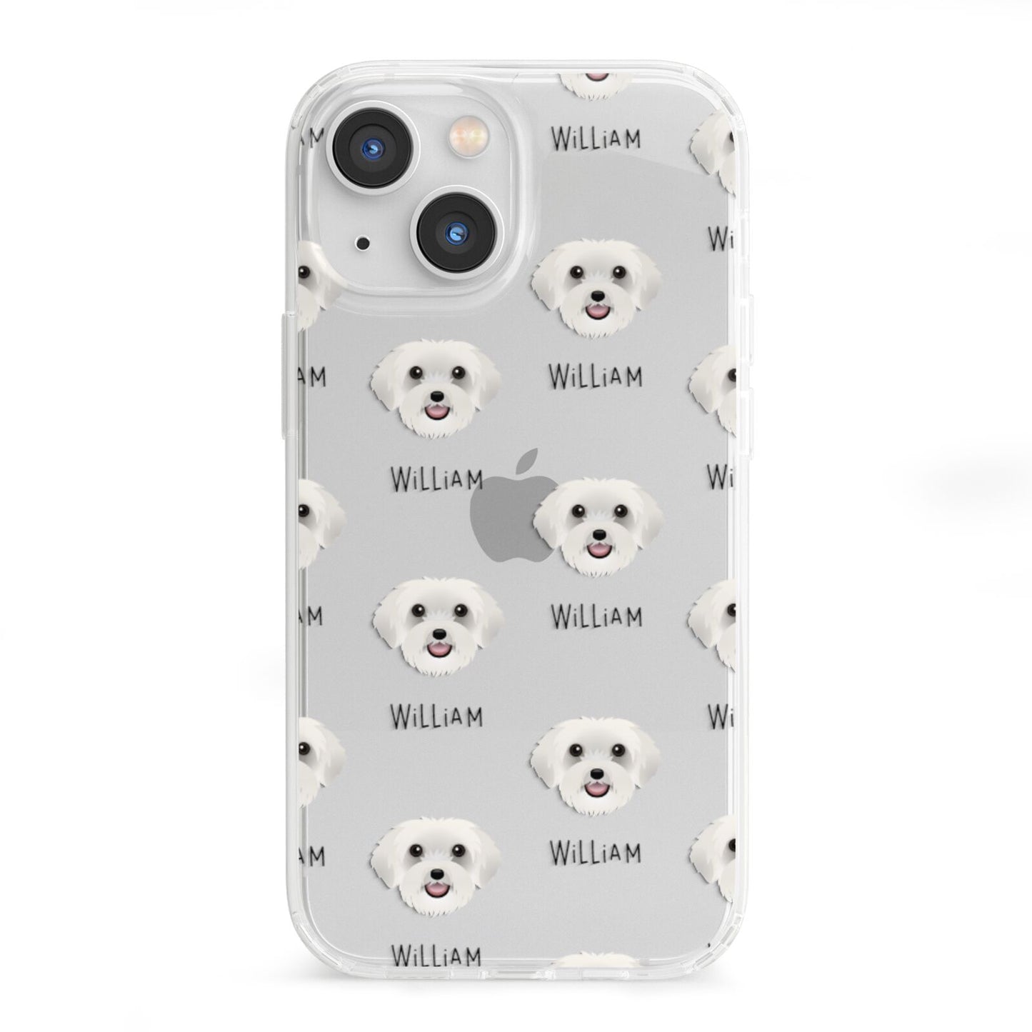 Schnoodle Icon with Name iPhone 13 Mini Clear Bumper Case