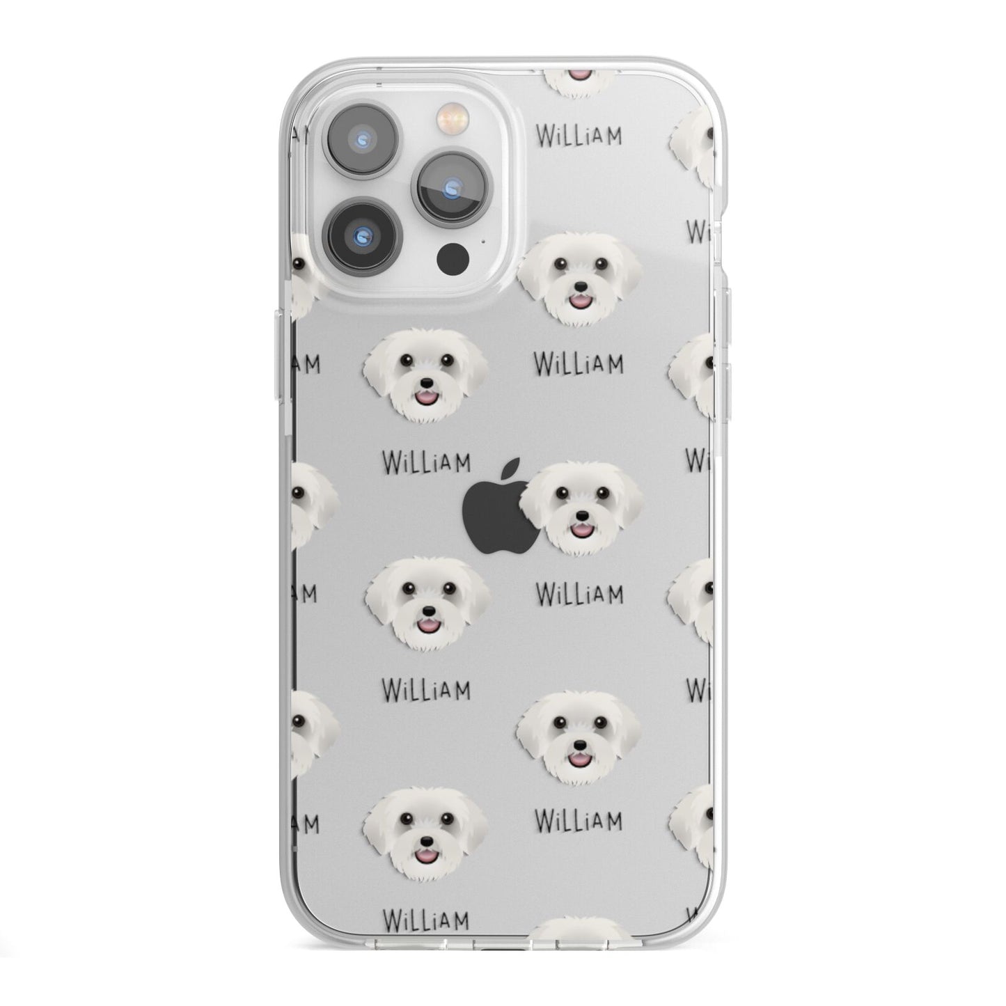 Schnoodle Icon with Name iPhone 13 Pro Max TPU Impact Case with White Edges