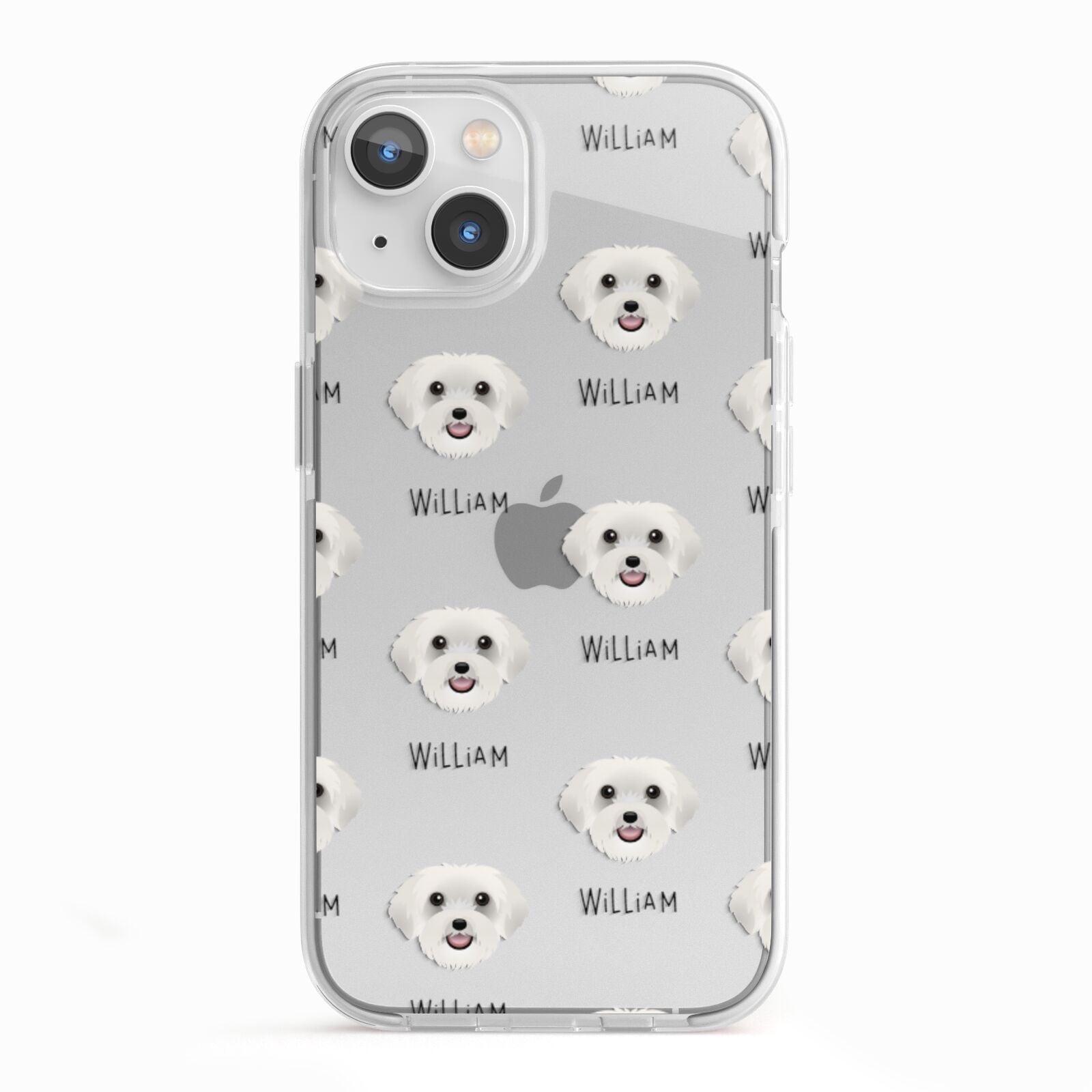 Schnoodle Icon with Name iPhone 13 TPU Impact Case with White Edges