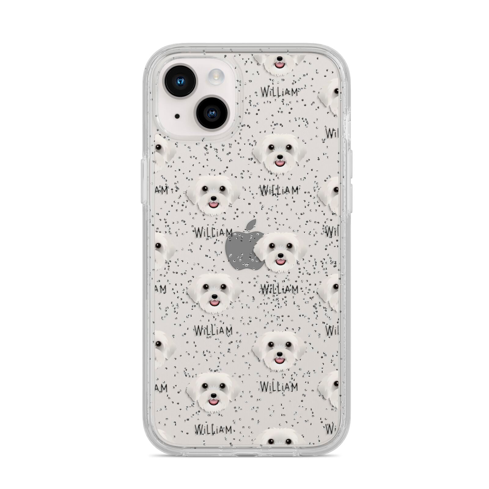 Schnoodle Icon with Name iPhone 14 Plus Glitter Tough Case Starlight