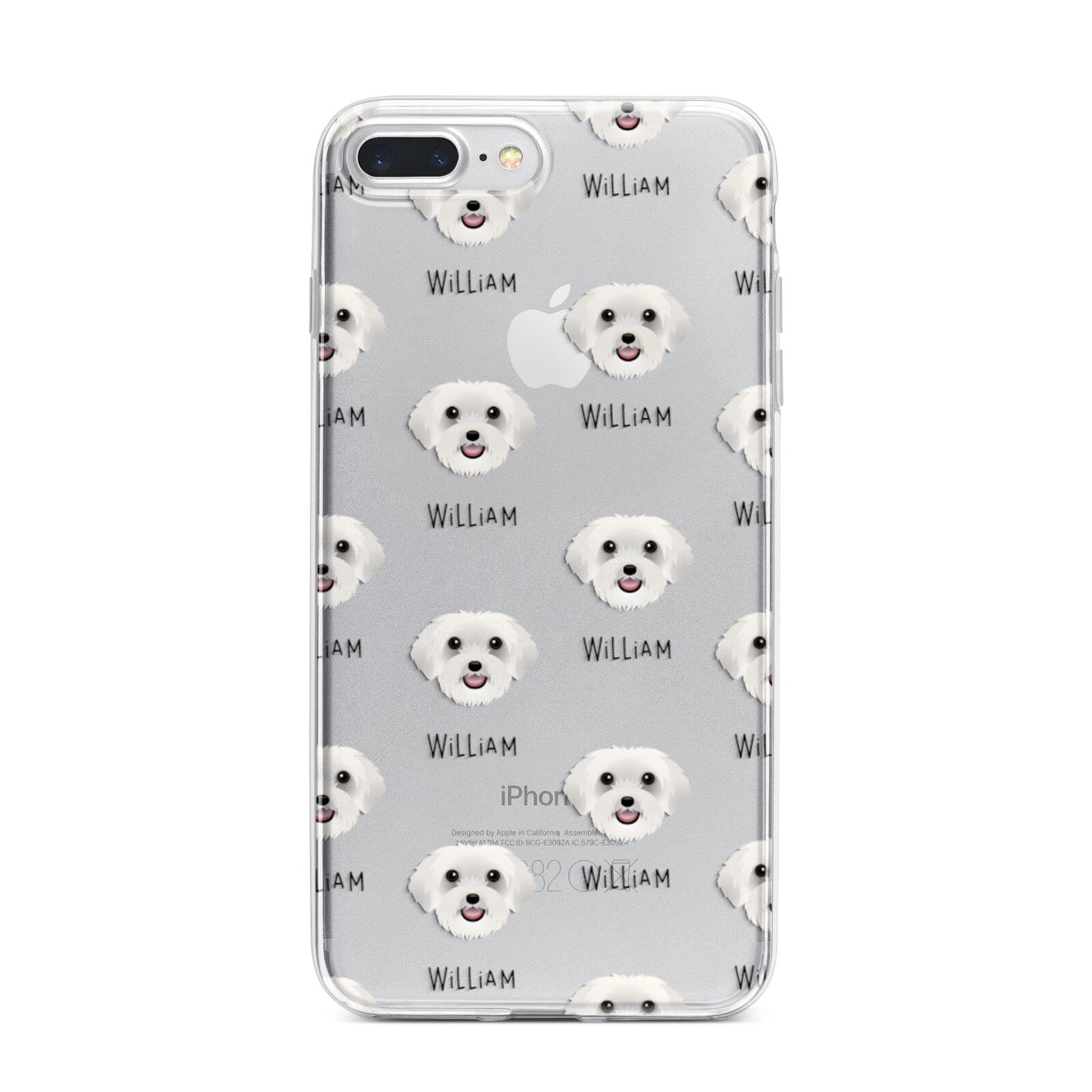 Schnoodle Icon with Name iPhone 7 Plus Bumper Case on Silver iPhone