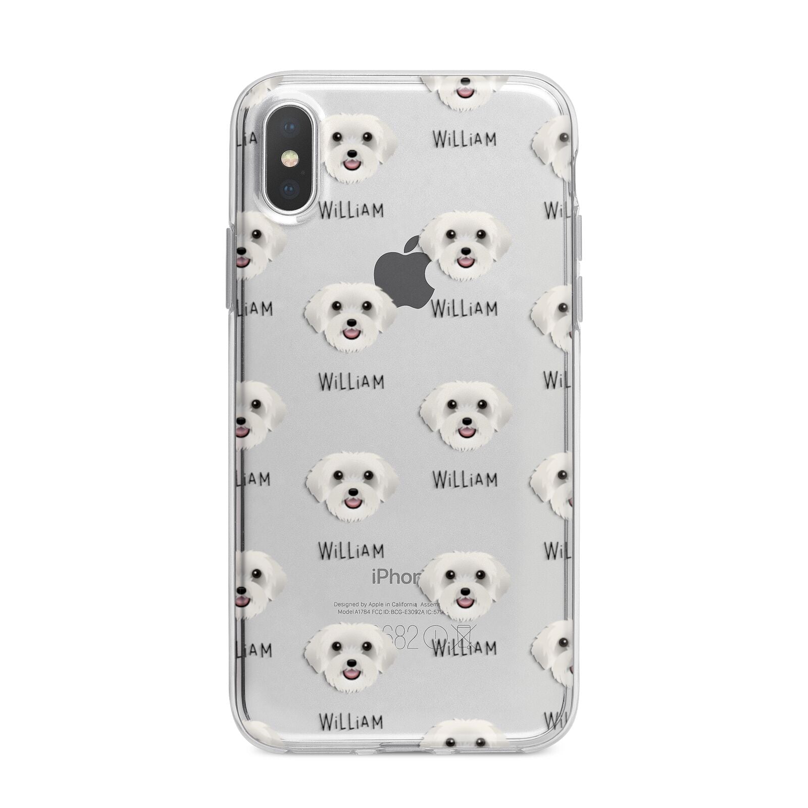 Schnoodle Icon with Name iPhone X Bumper Case on Silver iPhone Alternative Image 1