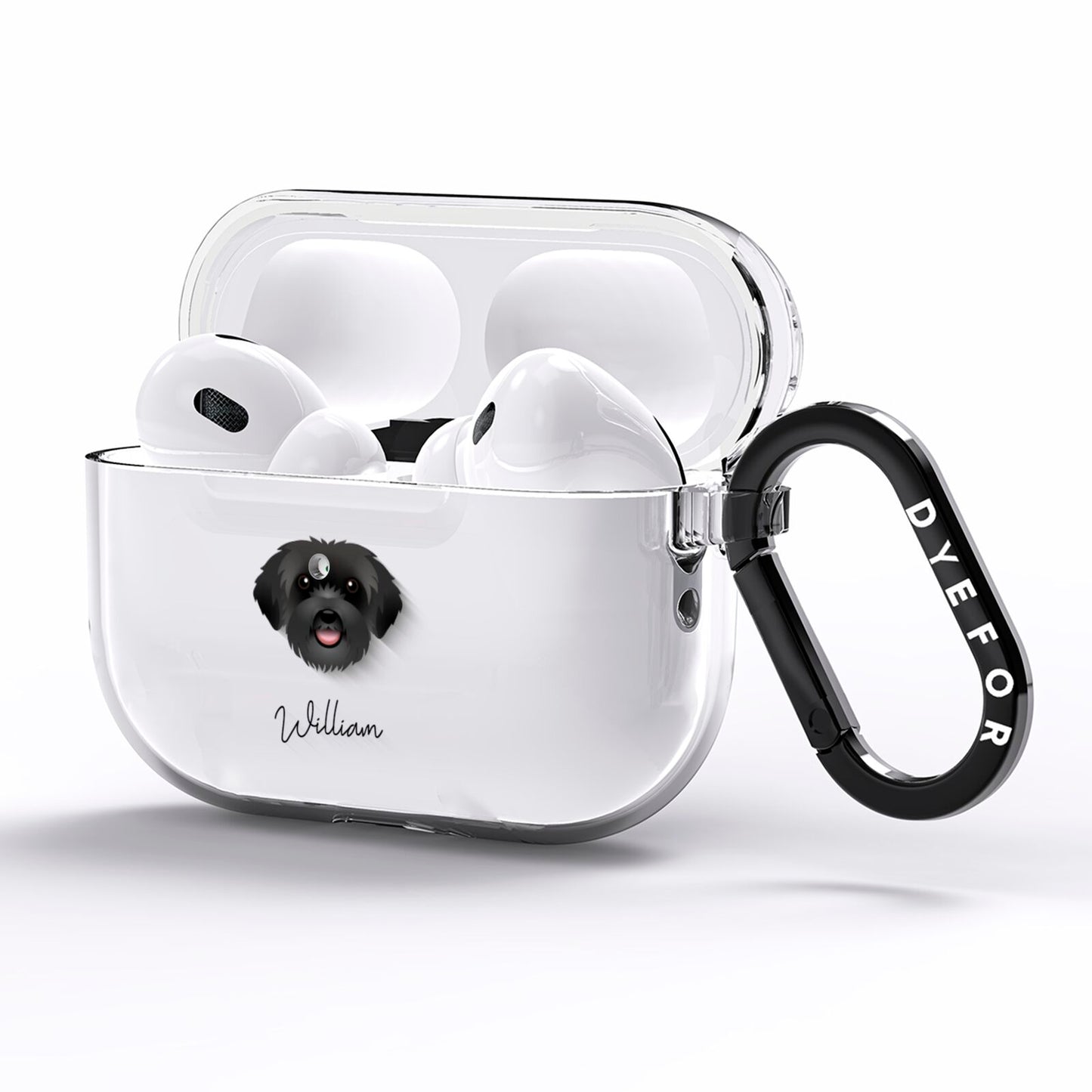 Schnoodle Personalised AirPods Pro Clear Case Side Image