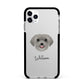 Schnoodle Personalised Apple iPhone 11 Pro Max in Silver with Black Impact Case