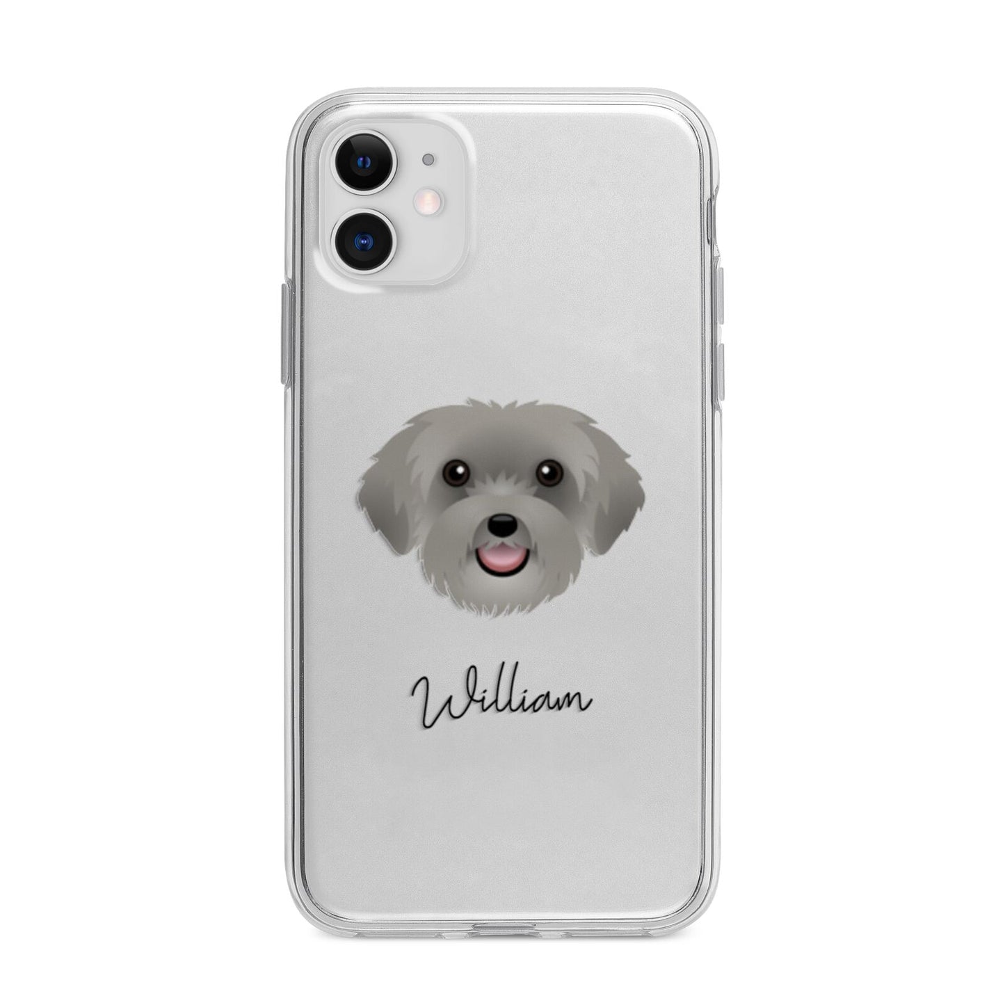 Schnoodle Personalised Apple iPhone 11 in White with Bumper Case