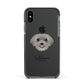 Schnoodle Personalised Apple iPhone Xs Impact Case Black Edge on Black Phone