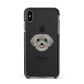 Schnoodle Personalised Apple iPhone Xs Max Impact Case Black Edge on Black Phone